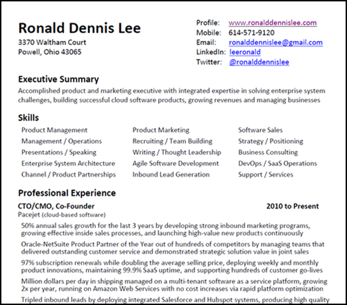 Resume RonaldLee Thumbnail